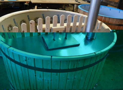 Badefass Wellnesspool Warmwasserbad Holzbottich Whirlpool Spa-Bad