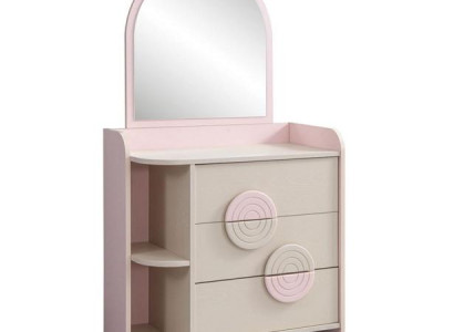 Kommode in Schlafzimmer Modern Elegante Kommode Holz Rosa  Möbel Top-Qualität