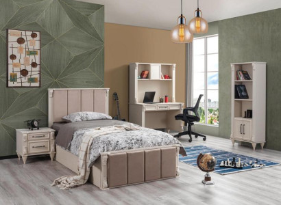 Kinderzimmer Set Kinderbett Nachttisch Buecherregal Schreibtisch Möbel