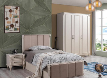 Kinderzimmer-Set in Beige aus Holz mit stilvollem Design