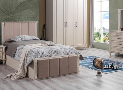 Kinderzimmer Set Kinderbett Nachttisch Kommode Möbel Top-Qualität Beige