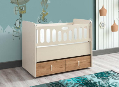 Modern Ausziehbares Kinderbett Luxuriöses Schlafzimmer Bett Holz Möbel Beige
