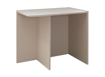 Eleganter beiger Schreibtisch aus Holz für modernes Home Office