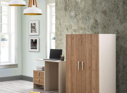 Elegantes 3-teiliges Möbelset aus Holz in Braun für Schlafzimmer