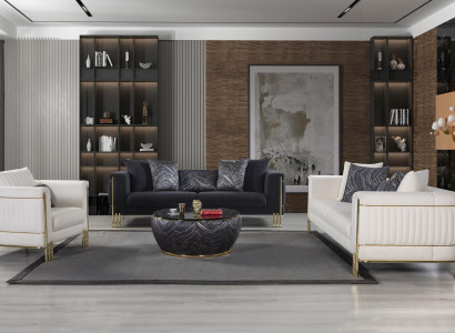 Designer Sofagarnitur Couch Polster Sitzgarnitur 3+3+1 Luxus Couchen Set Textil