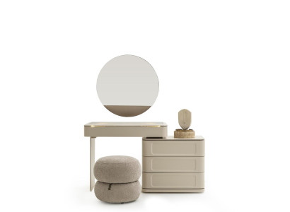 Schminktisch Set Konsole Spiegel Schlafzimmer Kommode Design Hocker Set