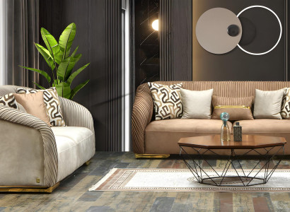 Sofagarnitur Italienischer Stil Wohnlandschaft Sofa Couch Sitzgarnitur  3+3