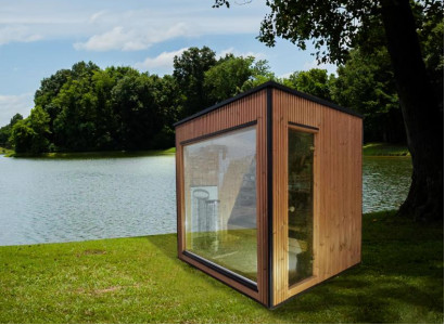 Holzsauna Gartensauna Outdoor Sauna Moderne Panorama Außensauna