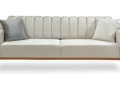 Sofa Couch mit Schlaffunktion Verstellbare Rückenlehne Gepolstert 3 Sitzer