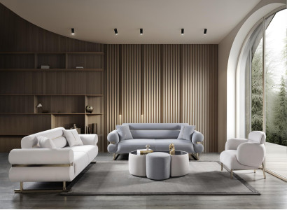Sofagarnitur 3 2 1 Sitzer Set Design Sofa Polster Couchen Couch Modern Weiß