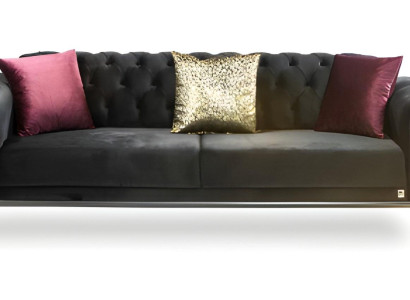 Sofa 3 Sitzer Couch Chesterfield Gepolstert Verstellbar Wohnlandschaft