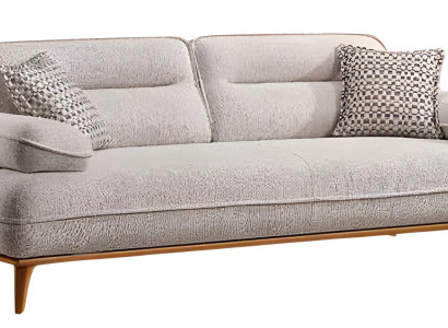 Elegantes Hellgraues Stoffsofa in modernem Design