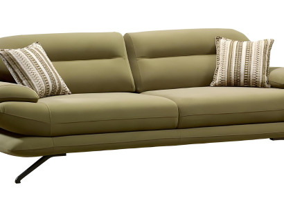 Elegantes grünes Stoffsofa mit Holzrahmen im modernen Design