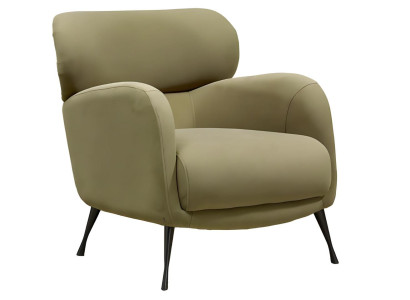 Moderner grüner Stoffsessel aus Holz für Wohnzimmer