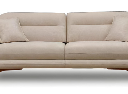 Elegantes weißes Kunstleder-Sofa mit modernem Design