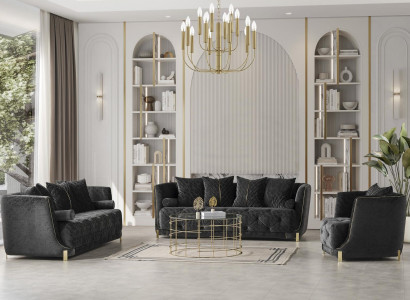 Sofagarnitur 2x 3-Sitzer Sofas Set Design Sofa Polster Couchen Modern Sessel