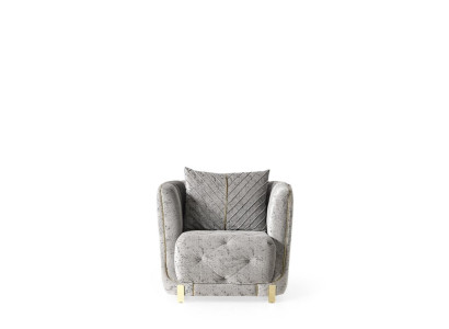 Sessel Lounge Designer Lehn Moderne Sessel 1 Sitzer  Polster Textil stilvoll