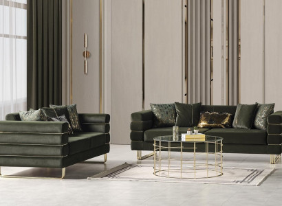 Modern Wohnzimmer 2x 3-Sitzer Sofas Polster Couchen Sitzmöbel Luxuriöse