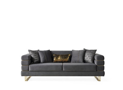 Sofa 3 Sitzer Sofas Couch Polster Moderne Couchen Textil Sitz Dreisit