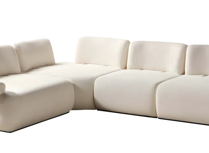 Eckcouch L-Form Sofa Eckgarnitur Lounge Ecksofa Eckpolstergruppe Weich Beige