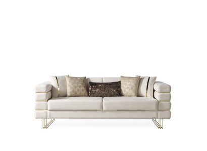 Sofa 3 Sitzer Sofas Couch Polster Garnitur Moderne Couchen Textil Sitz