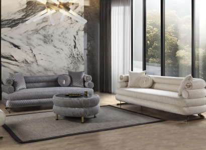 Wohnzimmer 2x 3-Sitzer Sofas Luxuriöse Polster Couchen Top-Qualität Sitzmöbel