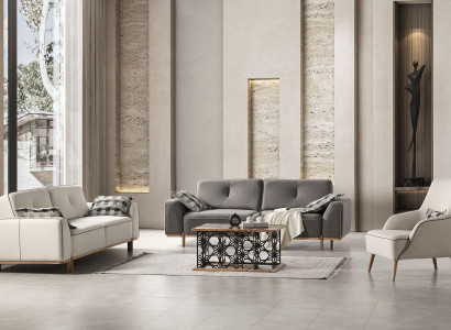 Sofagarnitur Polster Couch Sitzgarnitur Couchen Sofa Möbel Einrichtung 3+3+1