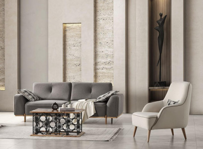 Wohnzimmer Polstermöbel Kombination Garnitur Couch Polster Set 3+1 Sitzer