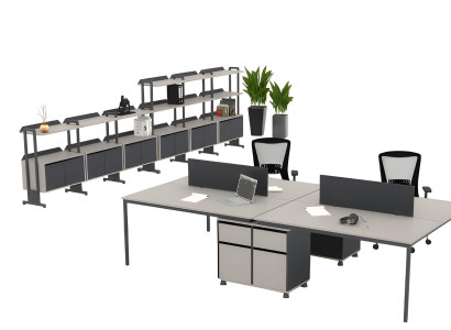 Arbeitszimmer Set Doppelarbeitsplatze Arbeitsplatz Büroschranke Kommoden