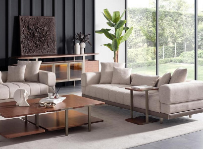 Wohnzimmer Set Einrichtung Sofa Couchtische Beistelltisch 255cm Couch 5tlg