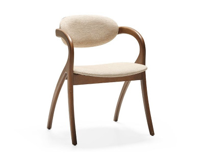 Luxus Stuhl Holz Lehnstuhl Beige Holzrahmen Stühle Italienisches Design