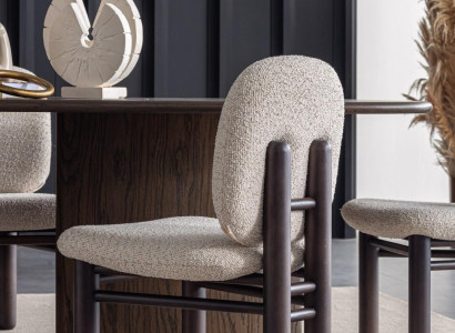 Brauner Esszimmerstuhl, Holzgestell, Modern, 51x53x86 cm, Einfarbig