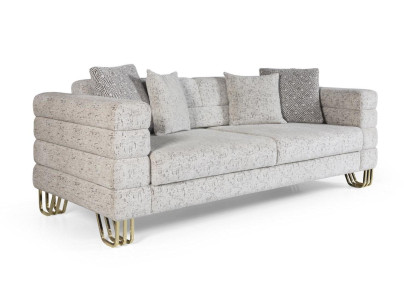 Modern Sofa 3 Sitzer Top-Qualität Hochwertig Polster Sofas Design Textil