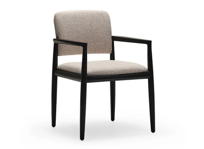 Beige Esszimmerstuhl, Holzgestell, Modern, Innenbereich, Einfarbig