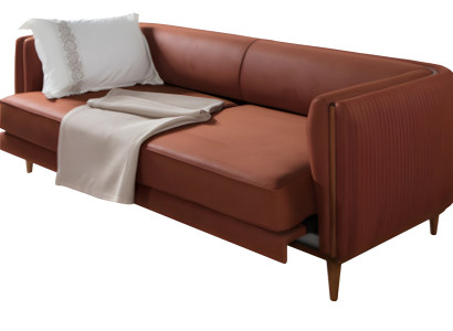 Sofa 3 Sitzer Orange Textil Sofas Couchen Dreisitzer Sitztiefe verstellbar