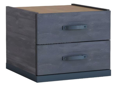 Moderner grauer Nachttisch aus Holz