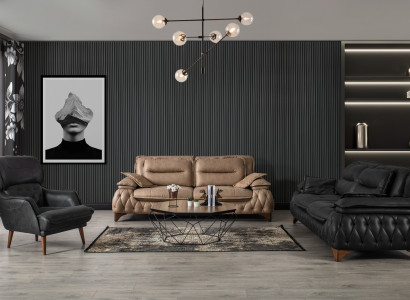 Couch Polstergruppe Lounge Garnitur Set Sofa Gruppe Sitzgarnitur 3+3+1