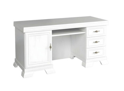 Schreibtisch Computertisch Ausziehbare Tastaturablage Arbeitstisch Weiß