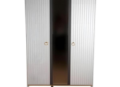 Eleganter weißer Holzschrank modern für Schlafzimmer und Wohnzimmer