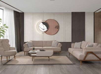 Polstergruppe  Lounge Garnitur Couch Set Sofa Gruppe Sitzgarnitur 3+3+1