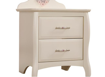 Weißer Holz-Nachttisch im modernen Stil