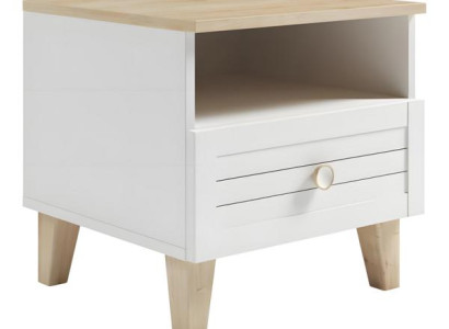 Moderner weißer Nachttisch aus Holz