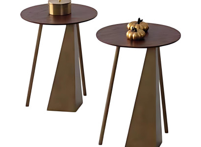 Zwei Beistelltische mit stylischer Tischplatte Couchtisch