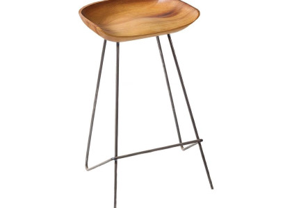 Brauner Holz Barstuhl Elegant und Funktional