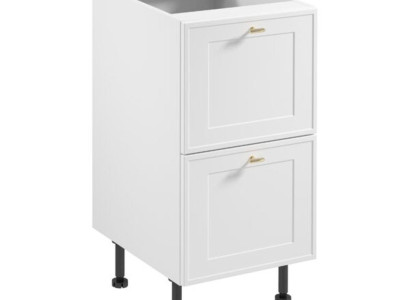 Moderner Küchenschrank Unterschrank Schrank 2 Schubladen Weiß Küchenmöbel