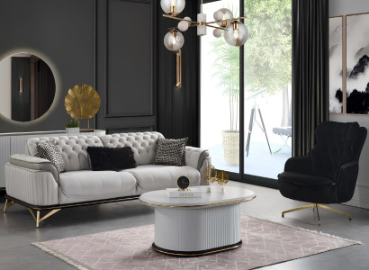Sofalandschaft Polstermöbel Couchmöbel Sofa Wohnzimmer Couch Sofagarnitur 3+1