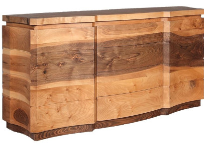 Braune Holz-Konsolentisch modern elegant für Flur Wohnzimmer Büro