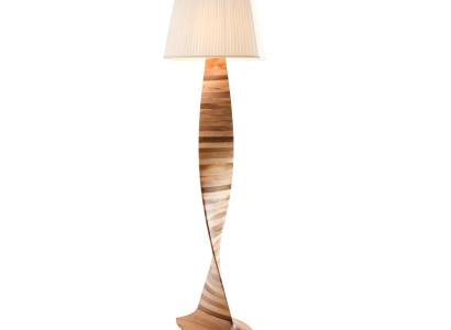 Braune Holzlampe modern dekorativ für Wohnzimmer Schlafzimmer Büro