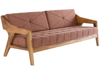 Elegantes beiges Stoffsofa aus Holz für modernes Wohnzimmer