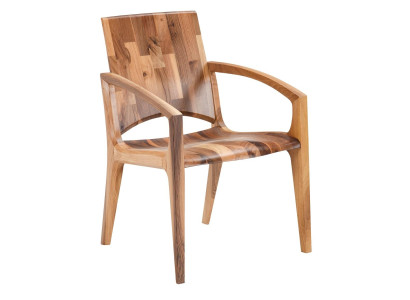 Brauner Holzstuhl modern elegant für Esszimmer und Büro